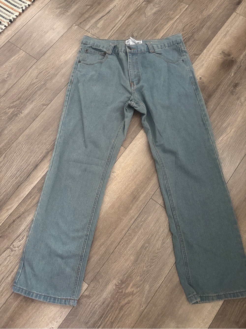 Nevada Men’s Light Wash Denim Jeans Stretch Straight Leg 34x30 80/20 Cotton Blen